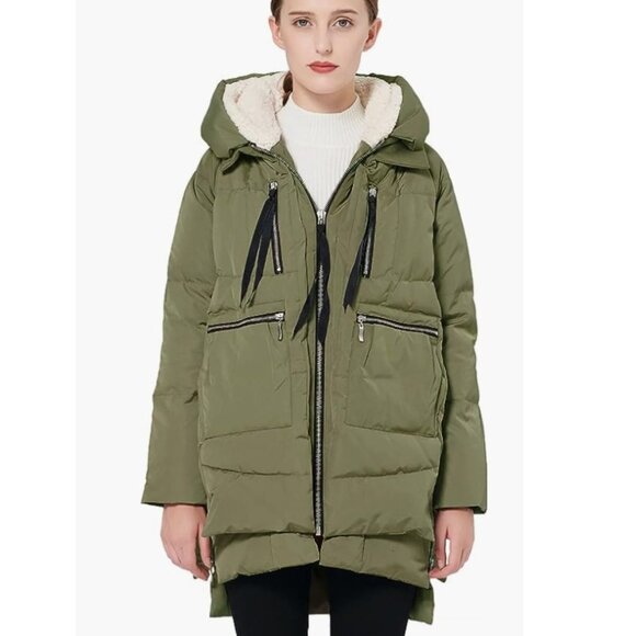OROLAY Thickened Down Jacket Coat Green Size XS - Picture 1 of 3